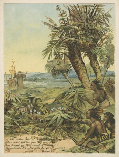 Natives of the New World watching the newly arrived Spaniards by Andrew Melrose